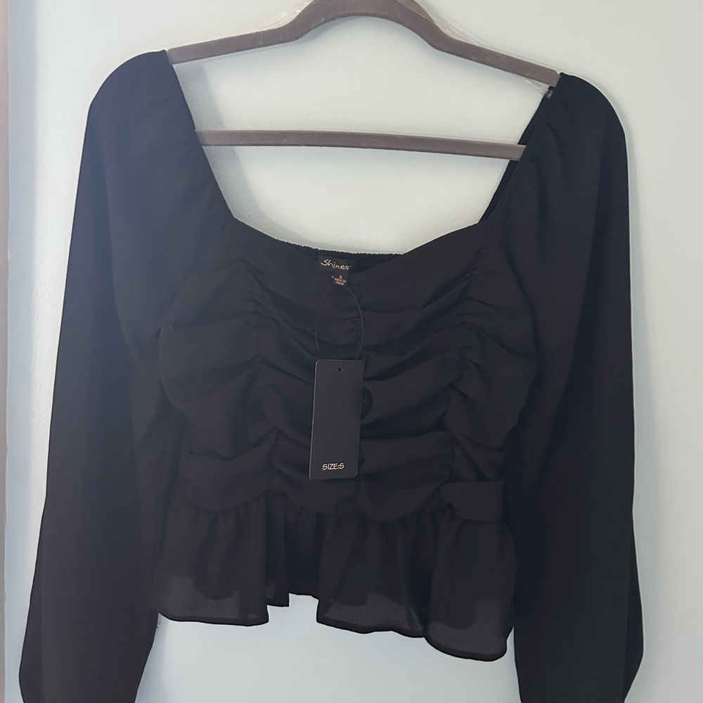 BLACK SHINESTAR BLOUSE